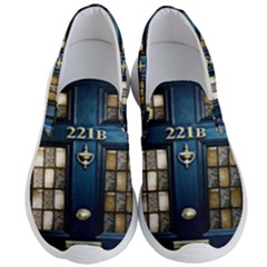 Tardis Sherlock Holmes 221b Men s Lightweight Slip Ons by Sudhe
