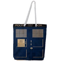 Tardis Poster Full Print Rope Handle Tote (large) by Sudhe
