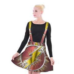 Flashy Logo Suspender Skater Skirt by Sudhe