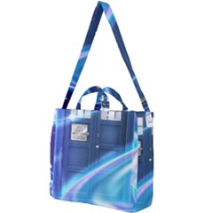 Tardis Space Square Shoulder Tote Bag by Sudhe