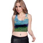 A Very Very Starry Night Racer Back Crop Top