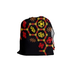 Algorithmic Drawings Drawstring Pouch (medium) by Sudhe