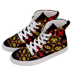 Algorithmic Drawings Men s Hi-top Skate Sneakers by Sudhe