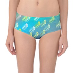Animal Nature Cartoon Wild Wildlife Wild Life Mid-waist Bikini Bottoms by Sudhe