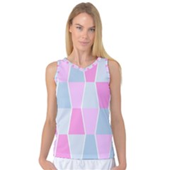 Geometric Pattern Design Pastels Women s Basketball Tank Top by Sudhe