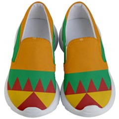 Burger Bread Food Cheese Vegetable Kids  Lightweight Slip Ons by Sudhe