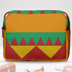 Burger Bread Food Cheese Vegetable Make Up Pouch (large) by Sudhe