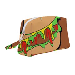 Burger Double Wristlet Pouch Bag (medium) by Sudhe