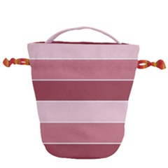 Striped Shapes Wide Stripes Horizontal Geometric Drawstring Bucket Bag by Sudhe