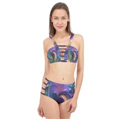 Fractal Artwork Art Swirl Vortex Cage Up Bikini Set by Sudhe