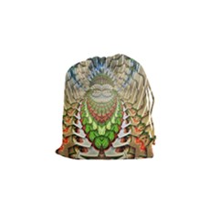 Abstract Fractal Magical Drawstring Pouch (small) by Sudhe
