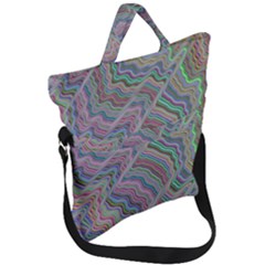 Psychedelic Background Fold Over Handle Tote Bag by Sudhe