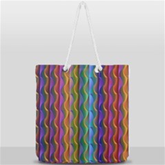 Background Wallpaper Psychedelic Full Print Rope Handle Tote (large) by Sudhe