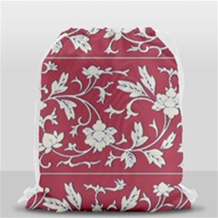 Floral Pattern Background Drawstring Bag (small) by Sudhe