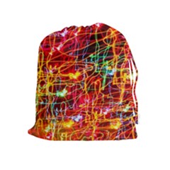 Random Colored Light Swirls Drawstring Pouch (xl) by Sudhe