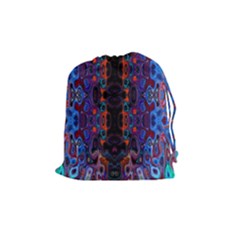 Kaleidoscope Art Pattern Ornament Drawstring Pouch (medium) by Sudhe