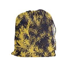 Artistic Yellow Background Drawstring Pouch (xl) by Sudhe