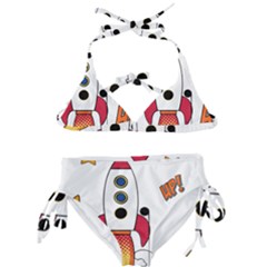 Rocket Cartoon Kids  Classic Bikini Set by Sudhe