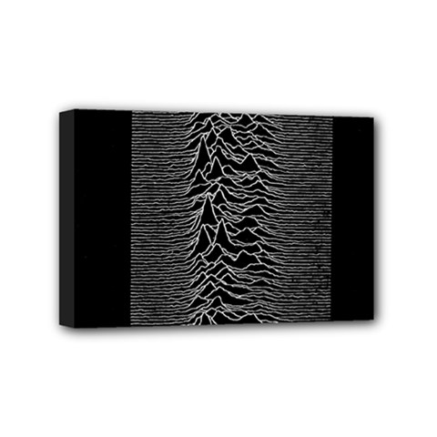 Grayscale Joy Division Graph Unknown Pleasures Mini Canvas 6  X 4  (stretched) by Sudhe