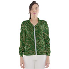 Circuit Board Electronics Draft Windbreaker (women) by Pakrebo