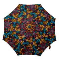 Grubby Colors Kaleidoscope Pattern Hook Handle Umbrellas (large) by Pakrebo
