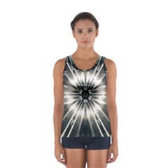 Abstract Fractal Pattern Lines Sport Tank Top  by Pakrebo