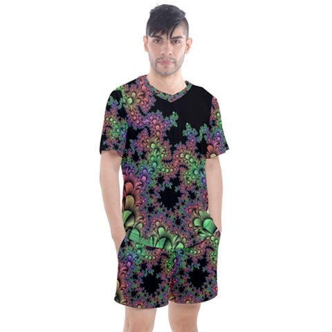 Fractal Art Digital Art Artwork Men s Mesh Tee And Shorts Set by Pakrebo