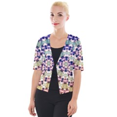 Digital Art Art Artwork Abstract Cropped Button Cardigan by Pakrebo