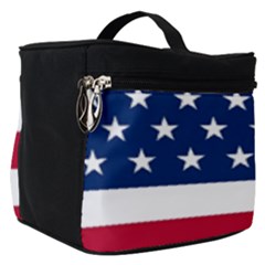 American Flag Make Up Travel Bag (small) by Valentinaart