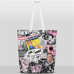 Feminism Collage  Full Print Rope Handle Tote (small) by Valentinaart