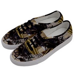 Awesome Steampunk Unicorn With Wings Men s Classic Low Top Sneakers by FantasyWorld7