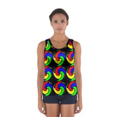 Swirls Pattern Seamless Wallpaper Sport Tank Top  by Pakrebo