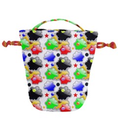 Pattern Background Wallpaper Design Drawstring Bucket Bag by Pakrebo