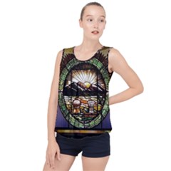 Ohio Seal Bubble Hem Chiffon Tank Top by Riverwoman