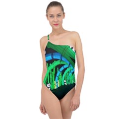 Dragon Lights Panda Classic One Shoulder Swimsuit by Riverwoman