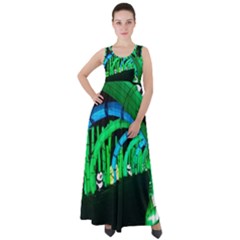 Dragon Lights Panda Empire Waist Velour Maxi Dress by Riverwoman
