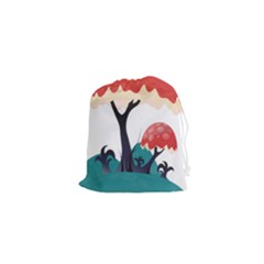 Tree Art Trunk Artwork Cartoon Drawstring Pouch (xs) by Sudhe