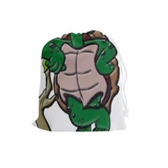 Amphibian Animal Cartoon Reptile Drawstring Pouch (large) by Sudhe
