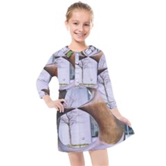 Henry Moore Kids  Quarter Sleeve Shirt Dress by Riverwoman