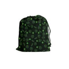 St Patricks Day Pattern Drawstring Pouch (medium) by Valentinaart