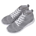 Retro Psychedelic Waves pattern 80s Black and White Men s Lightweight High Top Sneakers View2