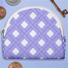 Textile Cross Seamless Pattern Horseshoe Style Canvas Pouch by Pakrebo