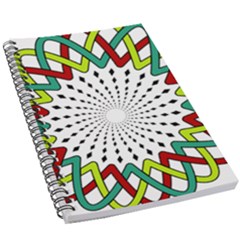 Round Star Colors Illusion Mandala 5 5  X 8 5  Notebook by Mariart