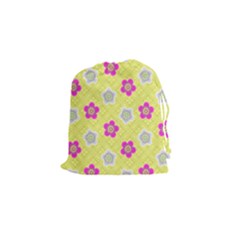 Traditional Patterns Plum Drawstring Pouch (small) by Pakrebo