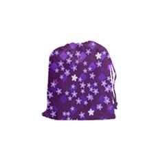 Textile Cross Pattern Square Drawstring Pouch (small) by Pakrebo