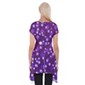 Textile Cross Pattern Square Short Sleeve Side Drop Tunic View2
