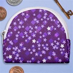 Textile Cross Pattern Square Horseshoe Style Canvas Pouch by Pakrebo