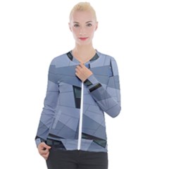 Abstract Modern Pattern Design Casual Zip Up Jacket by Pakrebo
