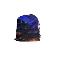 Landscape Sci Fi Alien World Drawstring Pouch (small) by Pakrebo