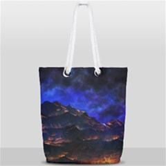 Landscape Sci Fi Alien World Full Print Rope Handle Tote (small) by Pakrebo